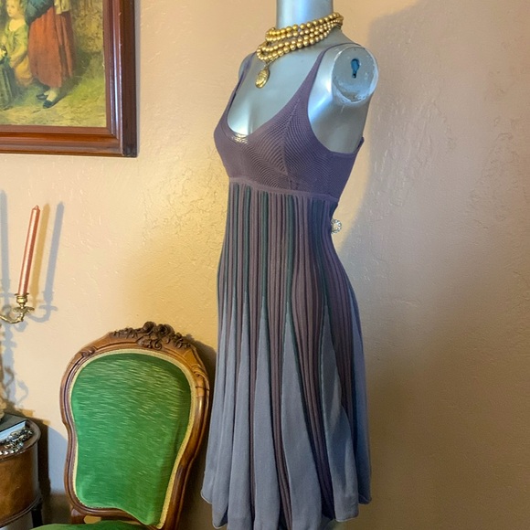 Rare Free People Lavender/Gray Boho Knitted Dress. Sz S - Picture 8 of 10